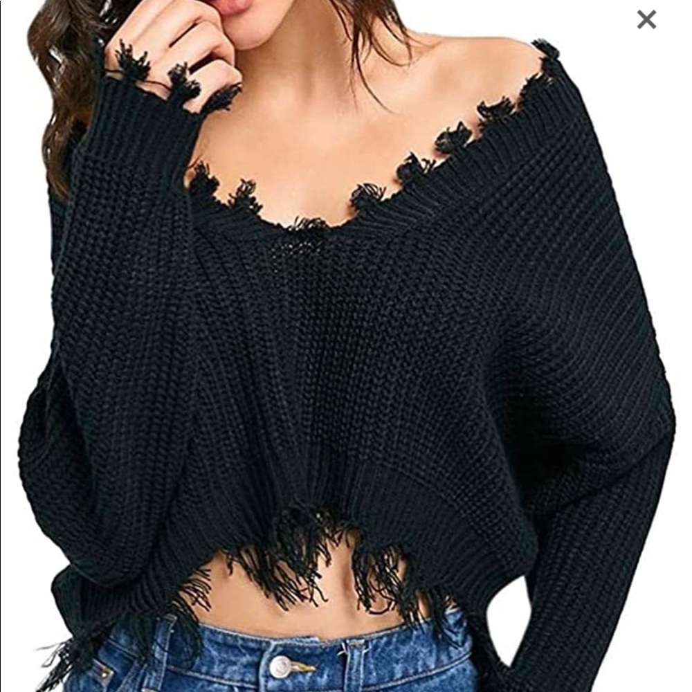 Zaful black sweater